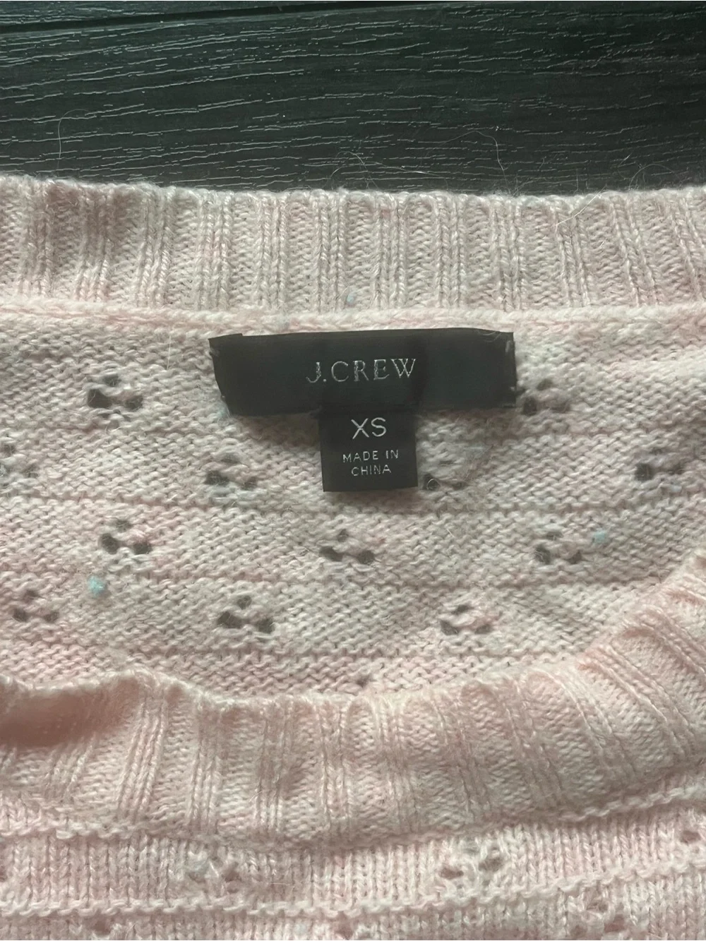 J. Crew Pastel Pink Textured Crewneck Sweater